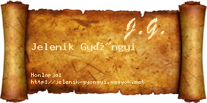 Jelenik Gyöngyi névjegykártya