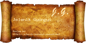 Jelenik Gyöngyi névjegykártya
