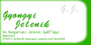 gyongyi jelenik business card